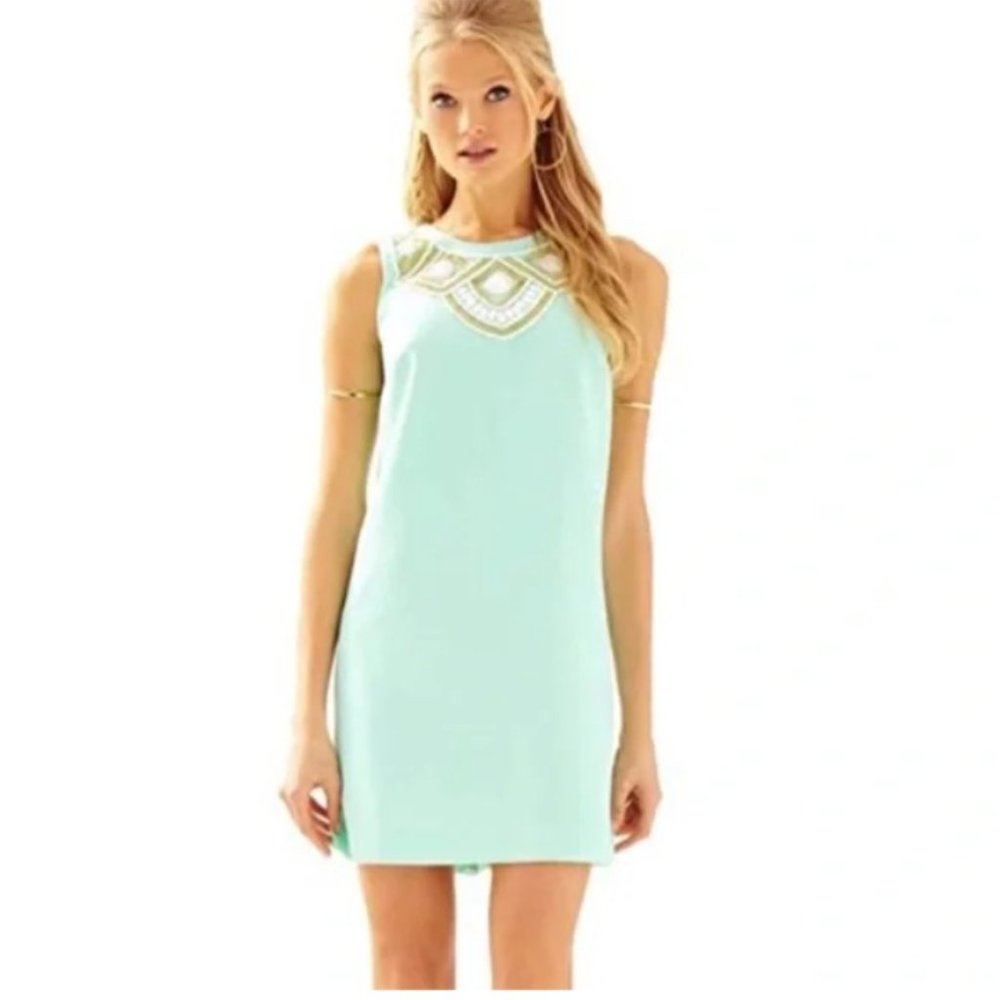 “LILLY PULITZER” Sabrina Beaded Shift Dress